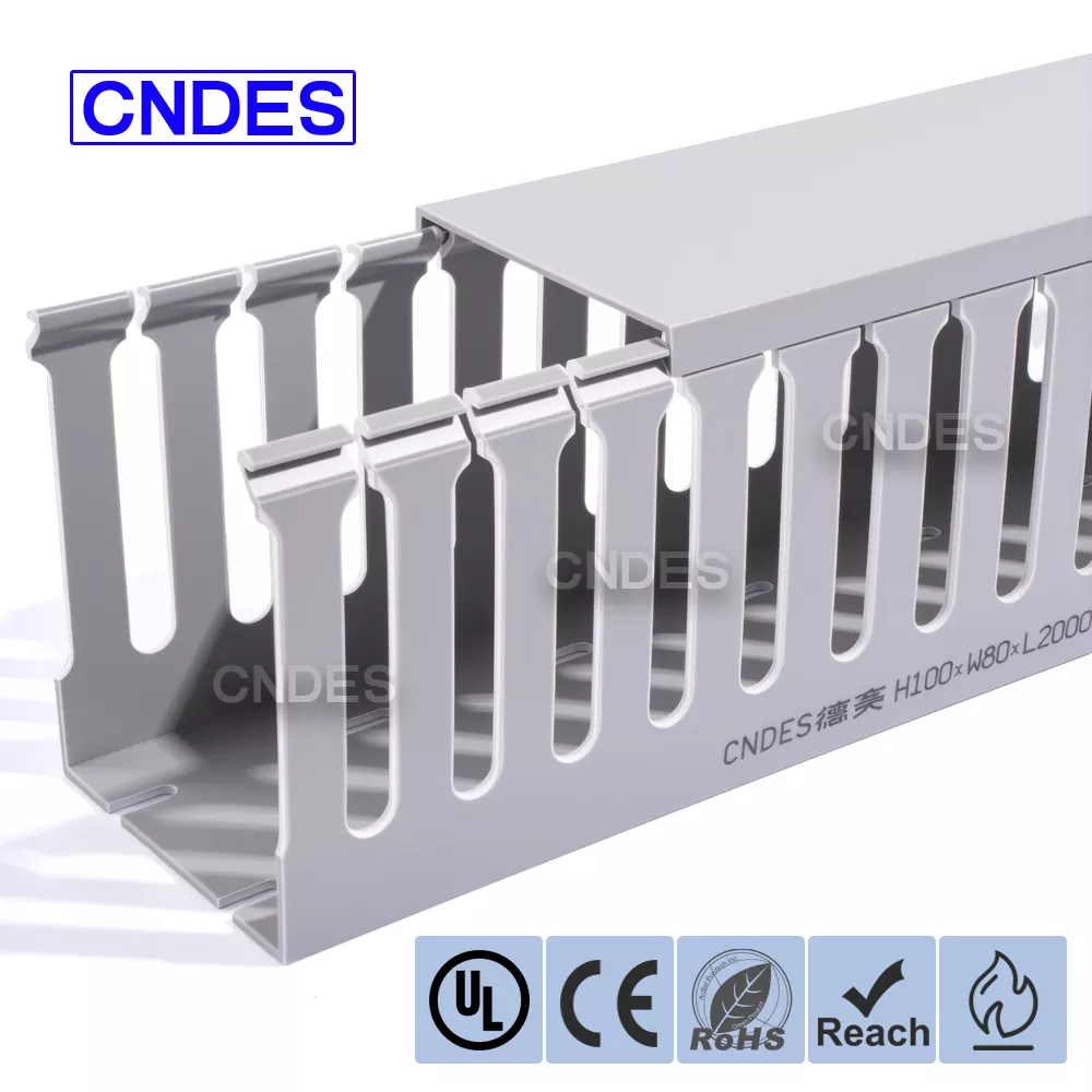 100 × 80 Fleksibel Slotted PVC Wiring Duct