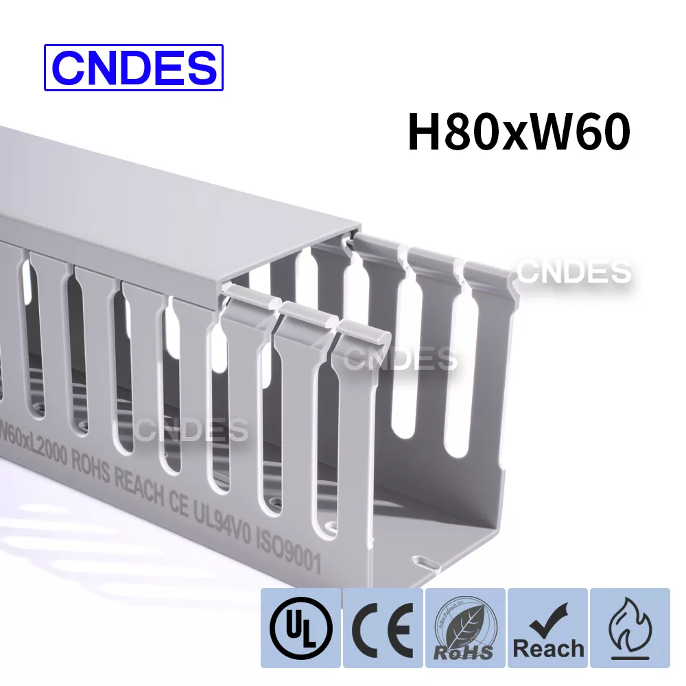 80× 60 Listed Slotted PVC Wiring Duct