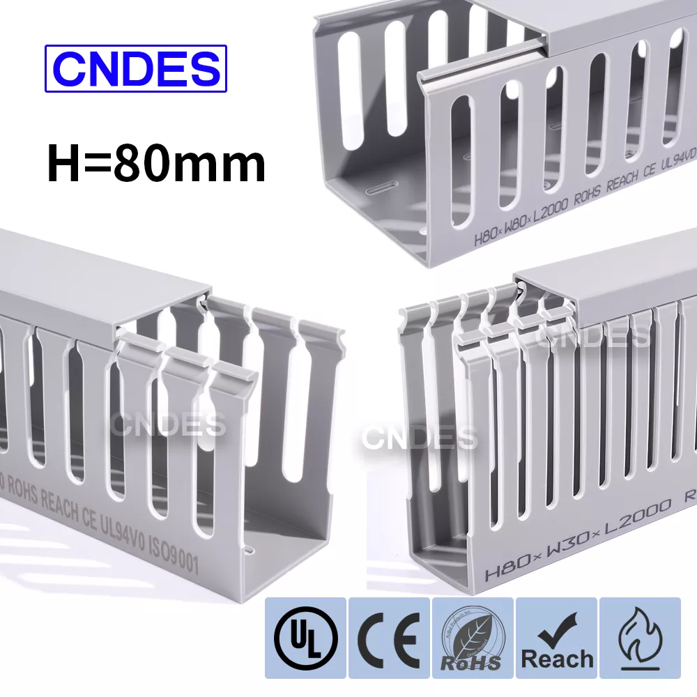 80 Dhuwur Slotted PVC Automation Cable Duct